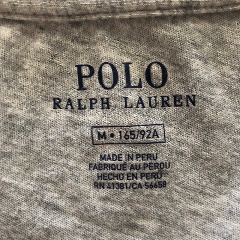 POLO RALPH LAUREN Woman's Gray Logo Casual Shirt M - Picture 5 of 6